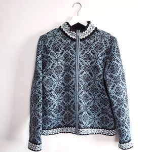 L.L. Bean Fair Isle Zip Up Jacket